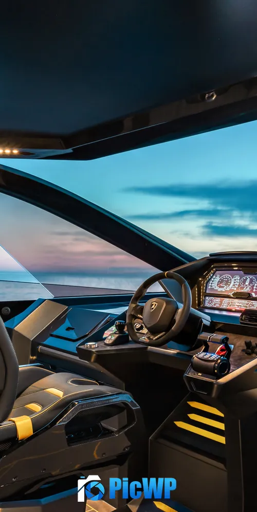 Tecnomar for Lamborghini 63 Interior 3K Mobile Wallpaper