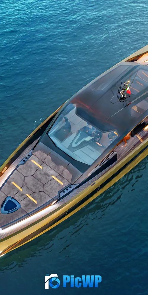 Tecnomar for Lamborghini 63 Luxury yacht 3K Mobile Wallpaper