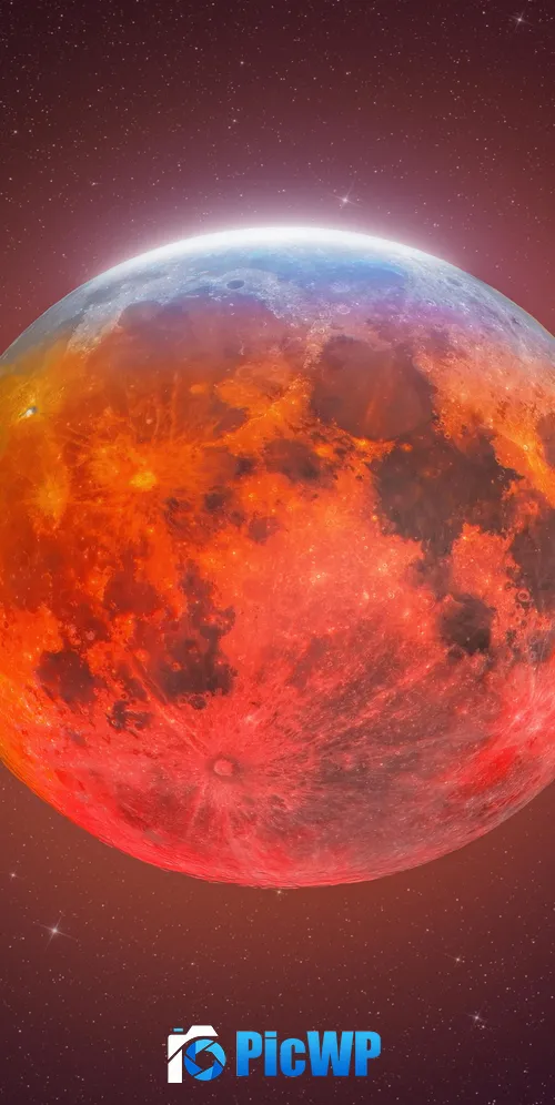 Blood Moon Lunar Eclipse 3K Mobile Wallpaper