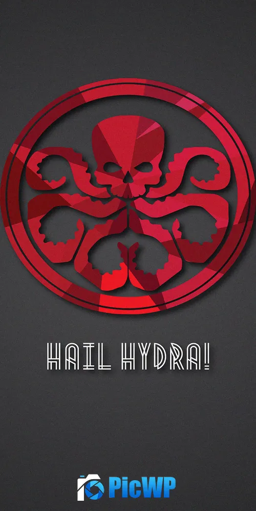 Hail Hydra Dark background 3K Mobile Wallpaper