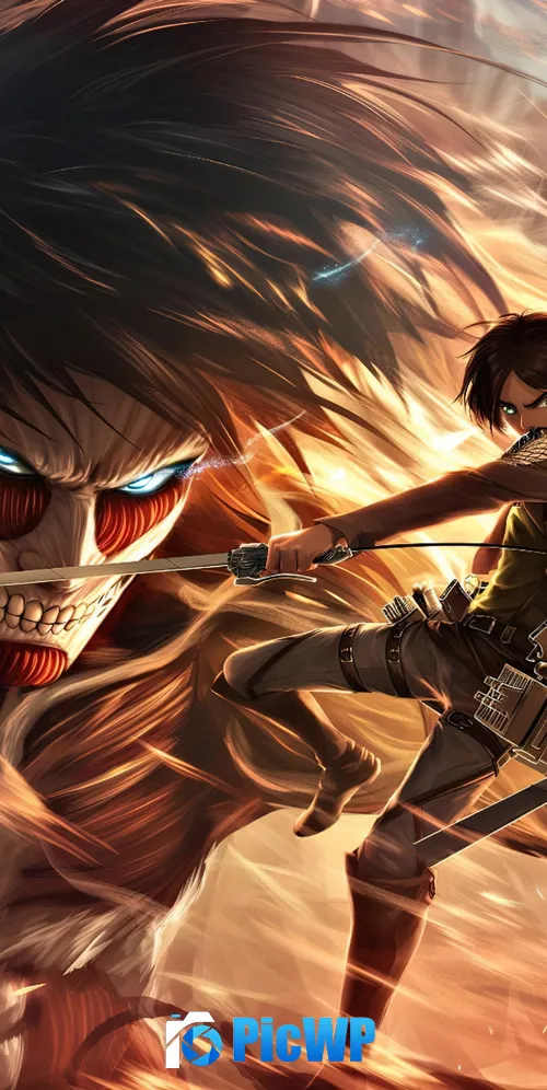 Shingeki no Kyojin Eren Yeager 3K Mobile Wallpaper