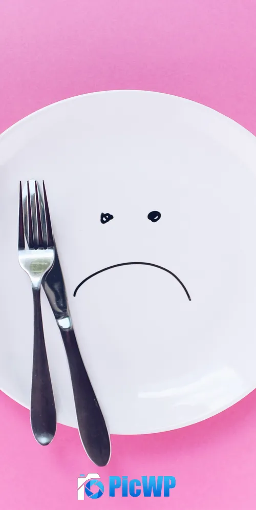 Empty Plate Sad 3K Mobile Wallpaper
