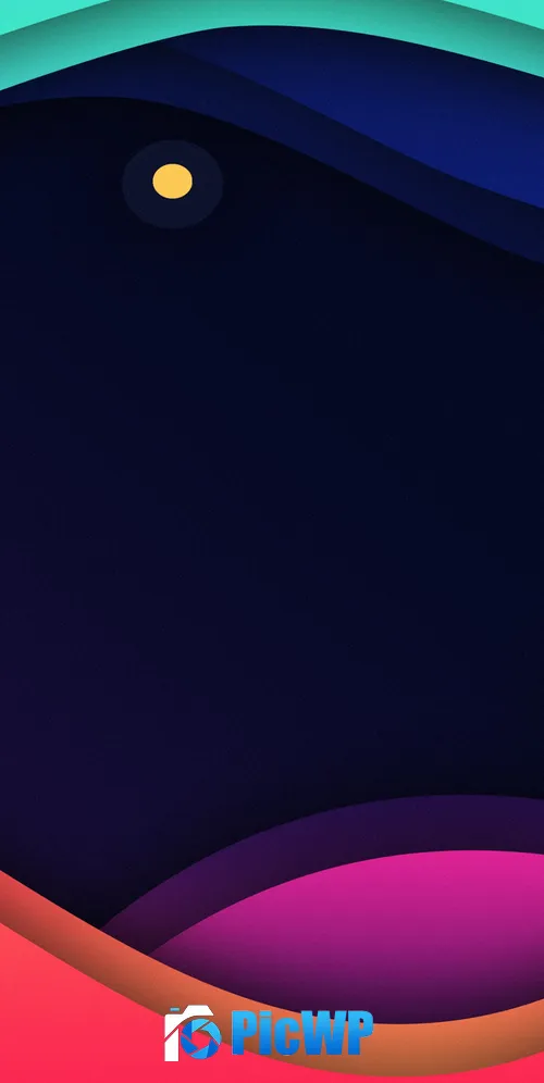Abstract Waves Gradient background 3K Mobile Wallpaper