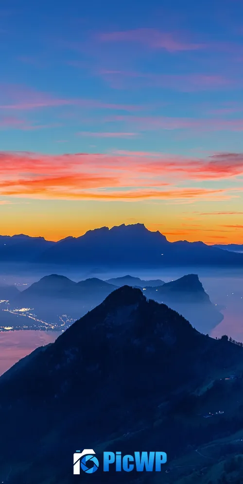 Rigi Hochflue Afterglow 3K Mobile Wallpaper