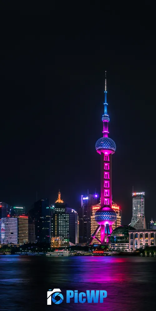 Shanghai City Skyline 3K Mobile Wallpaper