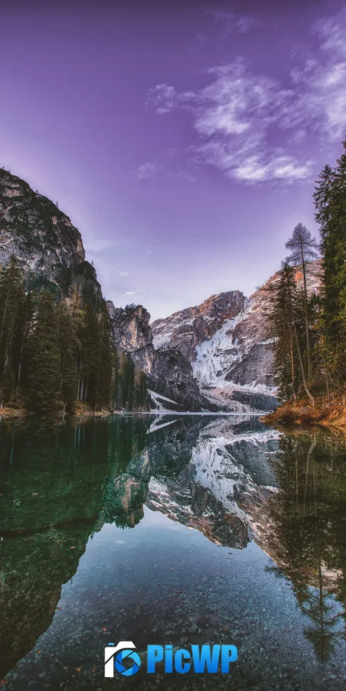 Lakeside Mountain View 3K Mobile Wallpaper