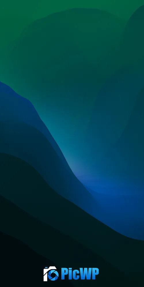 macOS Monterey Green 3K Mobile Wallpaper