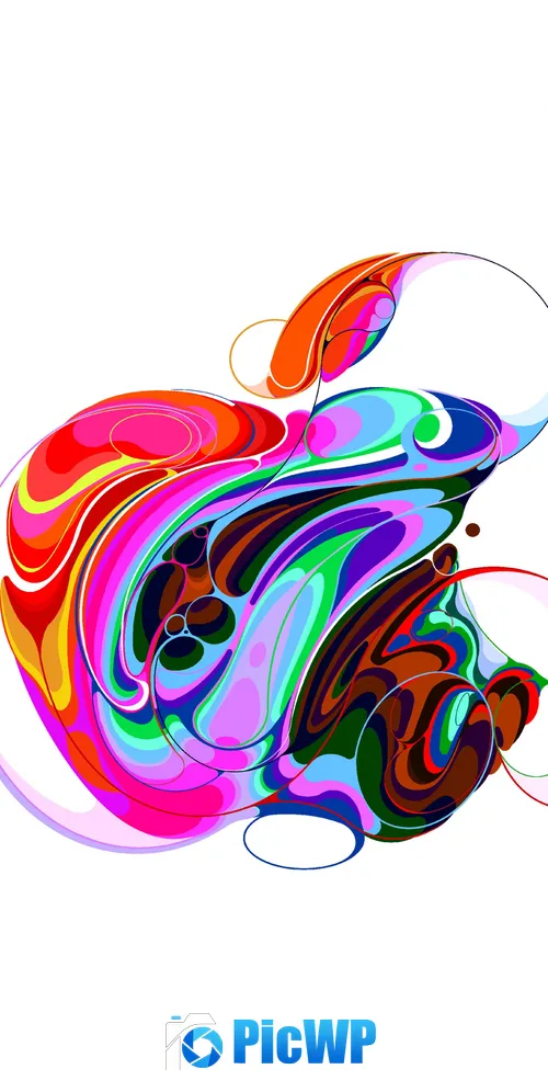 Apple Liquid art 3K Mobile Wallpaper