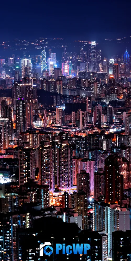 Hong Kong City Skyline Cityscape 3K Mobile Wallpaper