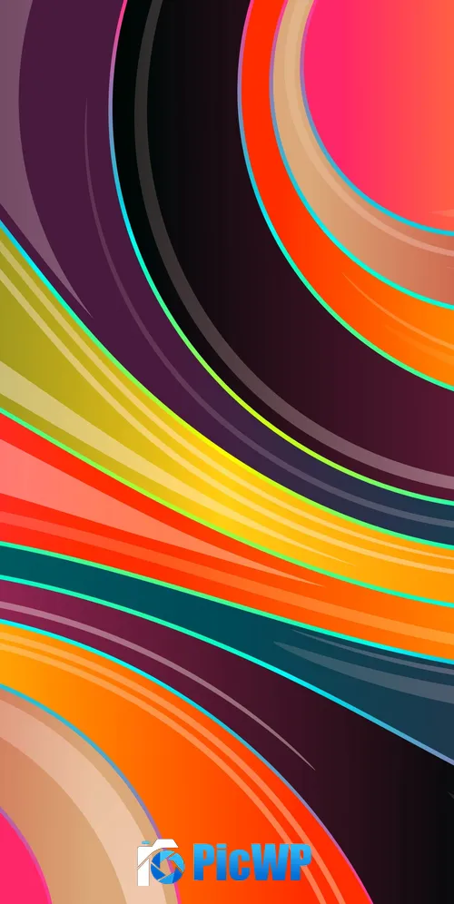 Colorful background Waves 3K Mobile Wallpaper