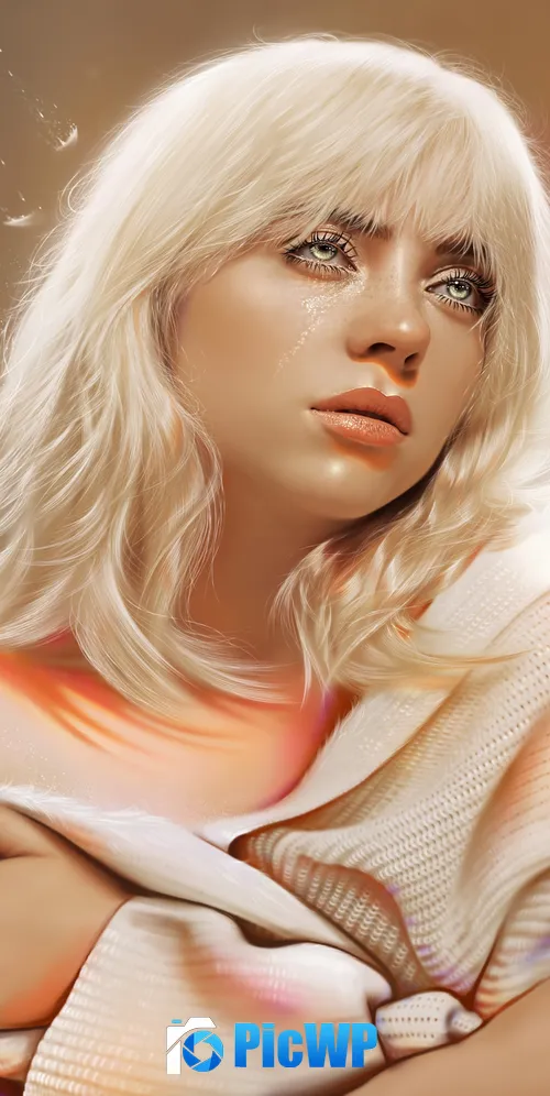 Billie Eilish Artwork 3K Mobile Wallpaper