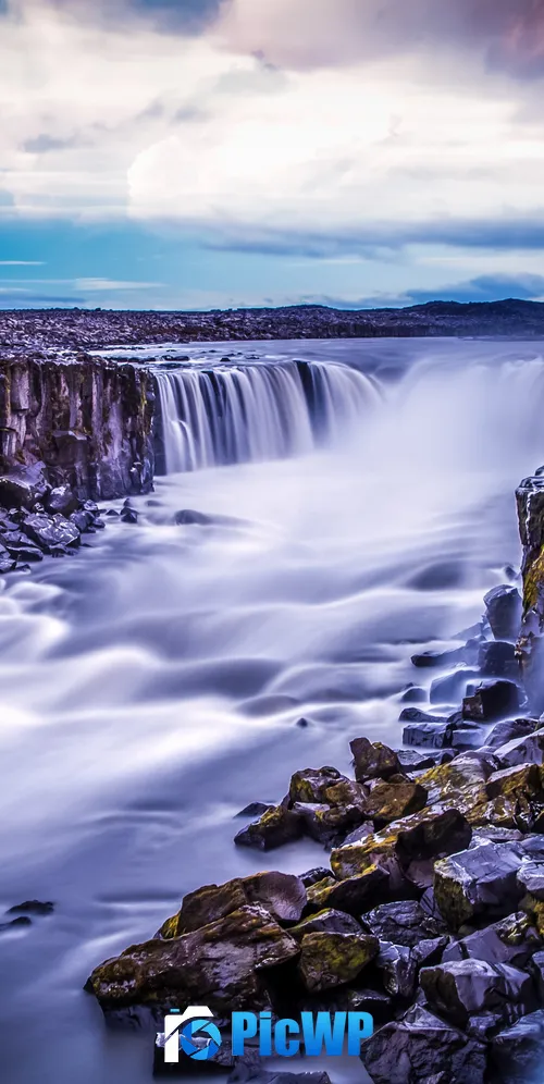 Selfoss Waterfall Iceland 3K Mobile Wallpaper