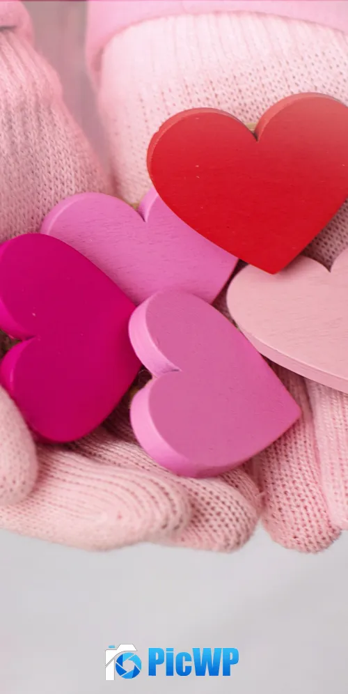 Hearts Valentine's Day 3K Mobile Wallpaper