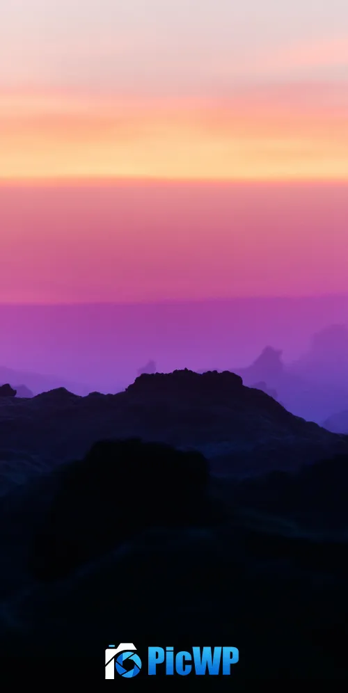 Silhouette Mountain Mountain range 3K Mobile Wallpaper