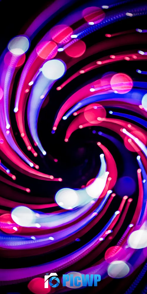 Lights Bokeh Spiral 3K Mobile Wallpaper