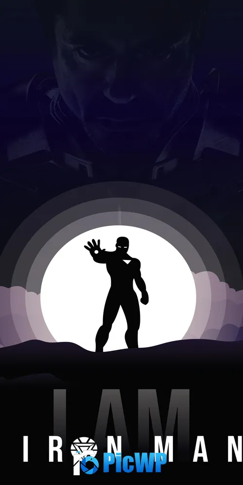 Iron Man Silhouette 3K Mobile Wallpaper