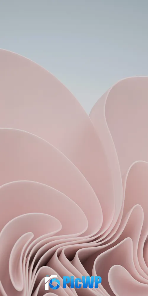 Windows 11 Light pink Abstract Stock 3K Mobile Wallpaper