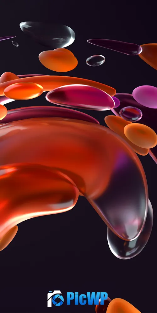 Windows 11 Colorful liquid bubbles 3K Mobile Wallpaper