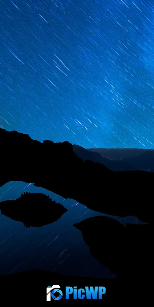 Schrecksee Lake Star Trails 3K Mobile Wallpaper