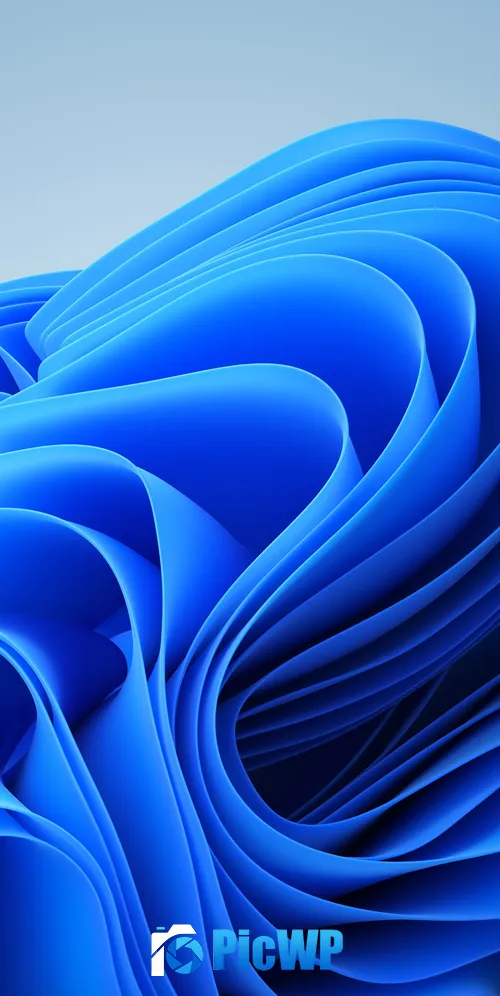 Windows 11 Bloom Blue Light Theme 3K Mobile Wallpaper