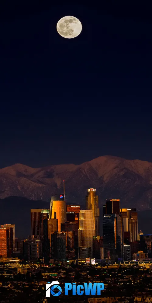 Los Angeles Downtown 3K Mobile Wallpaper