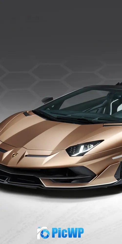 Lamborghini Aventador SVJ Roadster Bronzo Zenas 3K Mobile Wallpaper