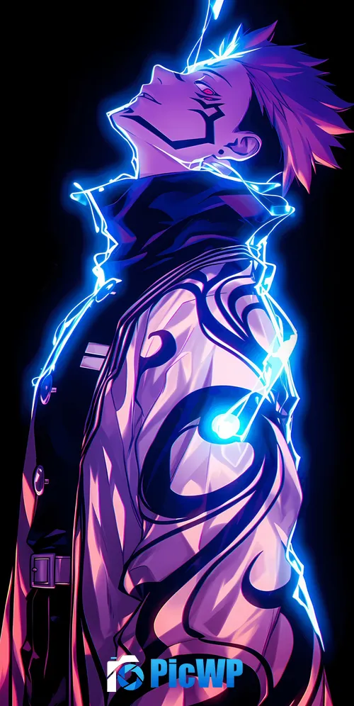 Sukuna Black background 3K Mobile Wallpaper