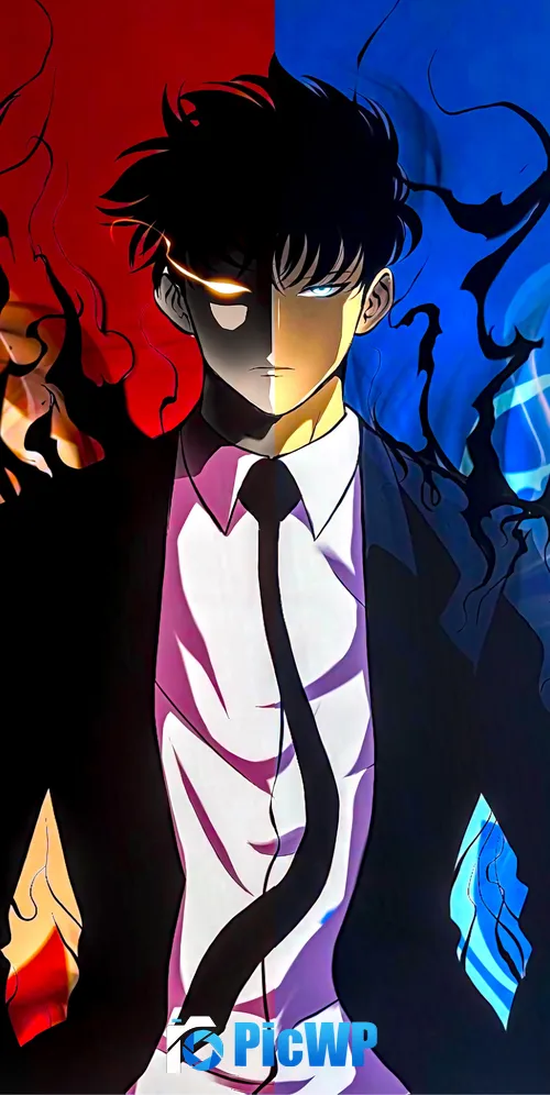Sung Jinwoo Colorful art 3K Mobile Wallpaper