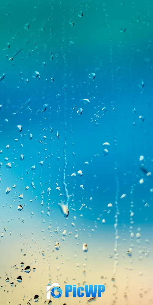 Water droplets Glassy 3K Mobile Wallpaper