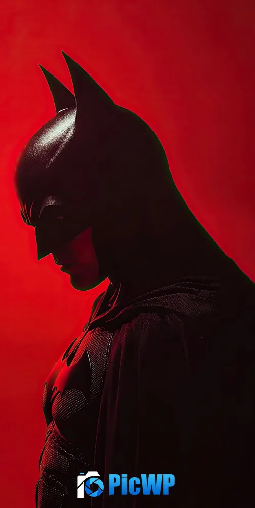 Batman Red aesthetic 3K Mobile Wallpaper