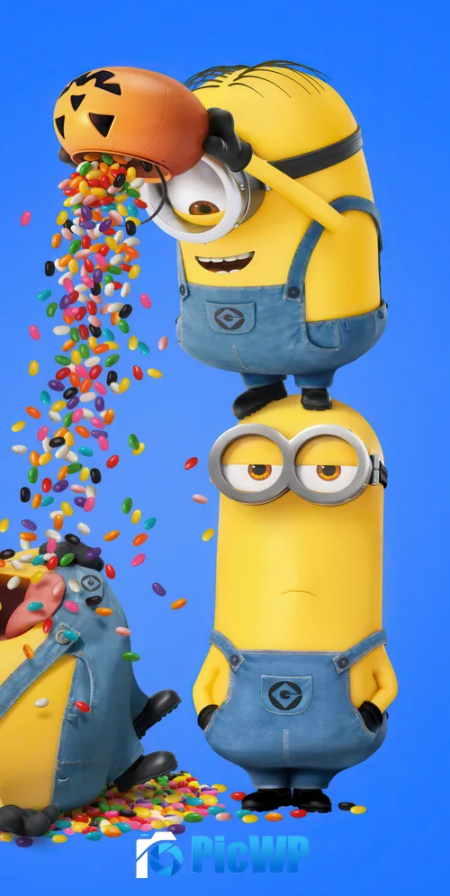 Minions Halloween party 3K Mobile Wallpaper