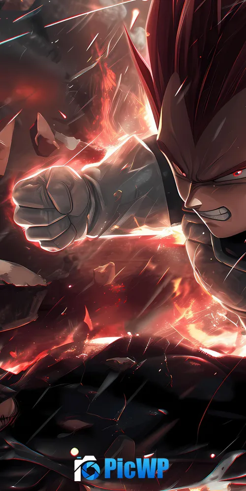 Vegeta Super Saiyan God 3K Mobile Wallpaper