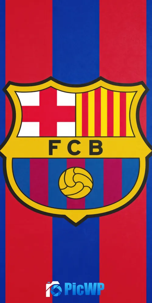 FCB Logo Blue background 3K Mobile Wallpaper