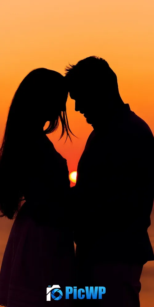 Sunset Couple 3K Mobile Wallpaper