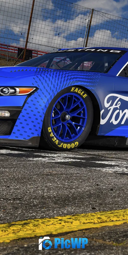 Ford Mustang NASCAR Race Car 3K Mobile Wallpaper
