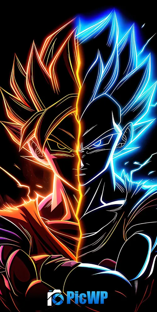 Son Goku Vegeta 3K Mobile Wallpaper