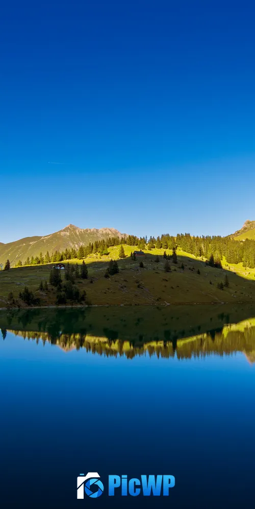 Lake Bannalpsee Mountain Lake Idyll 3K Mobile Wallpaper