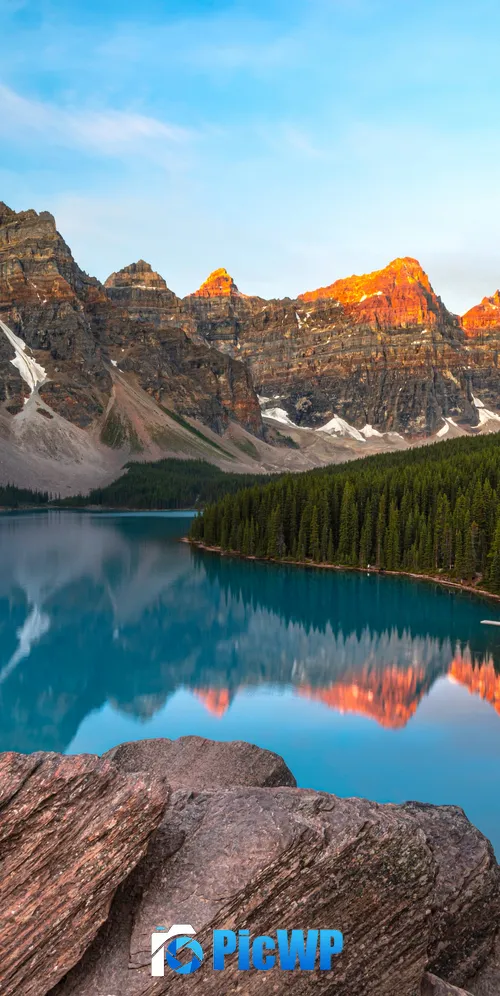 Moraine Lake Valley of the Ten Peaks 3K Mobile Wallpaper