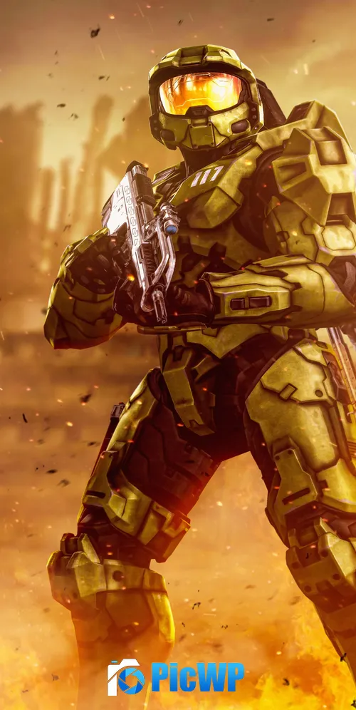 Master Chief Doom Slayer 3K Mobile Wallpaper