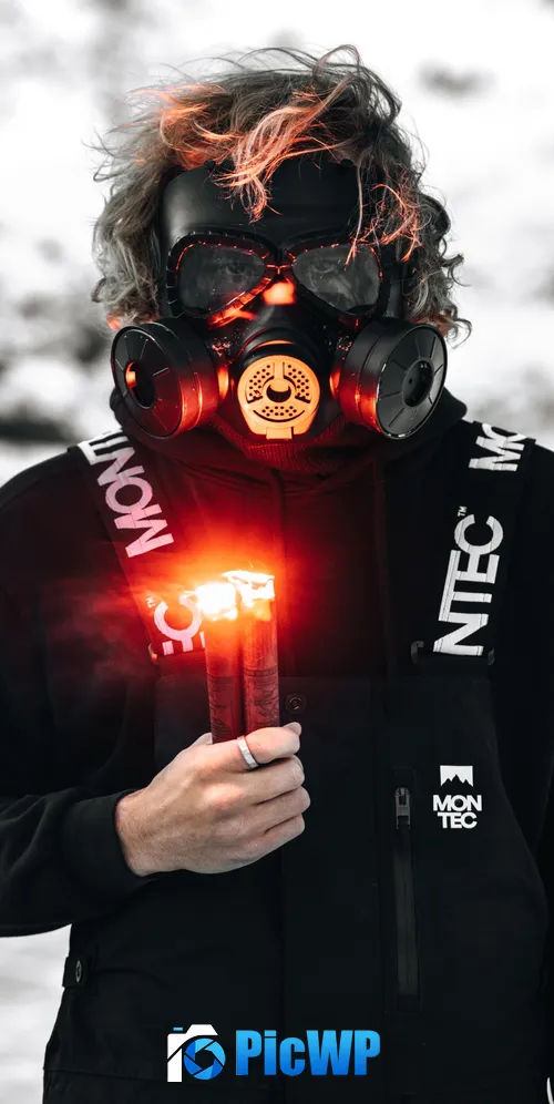 Gas mask Hoodie 3K Mobile Wallpaper