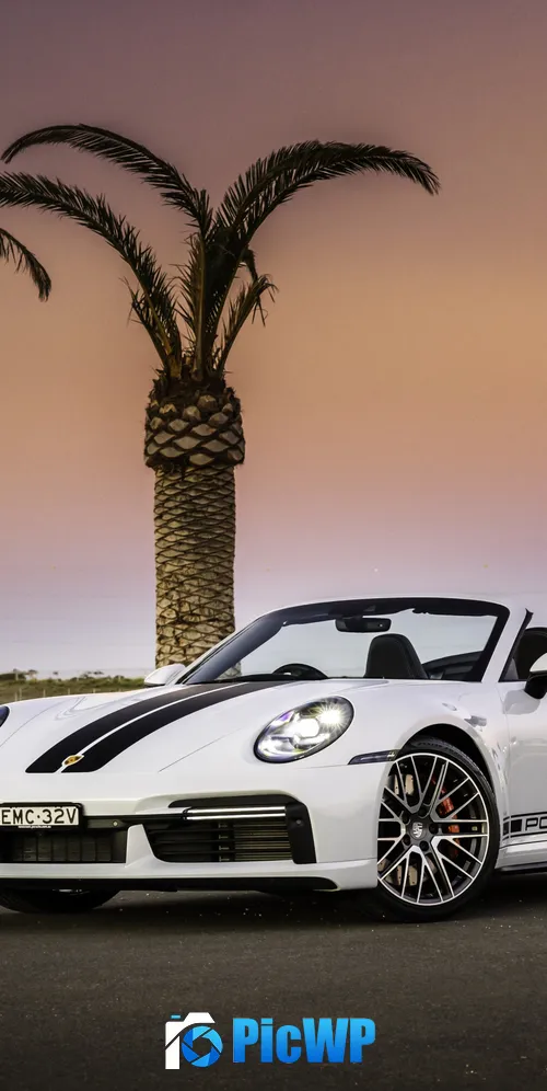 Porsche 911 Turbo Cabriolet 2021 3K Mobile Wallpaper