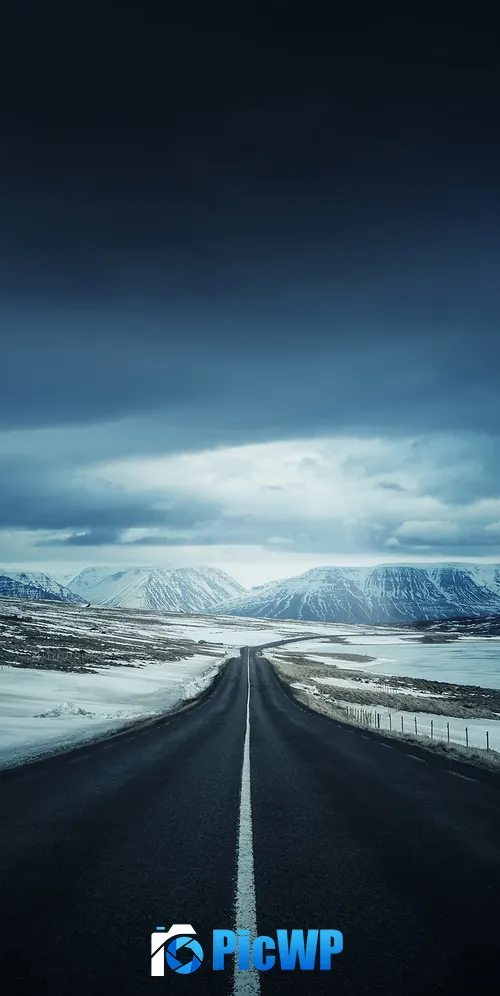 Iceland's Ring Road Endless Road 3K Mobile Wallpaper