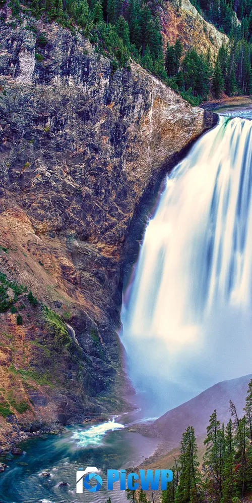 Lower Falls Yellowstone National Park 3K Mobile Wallpaper