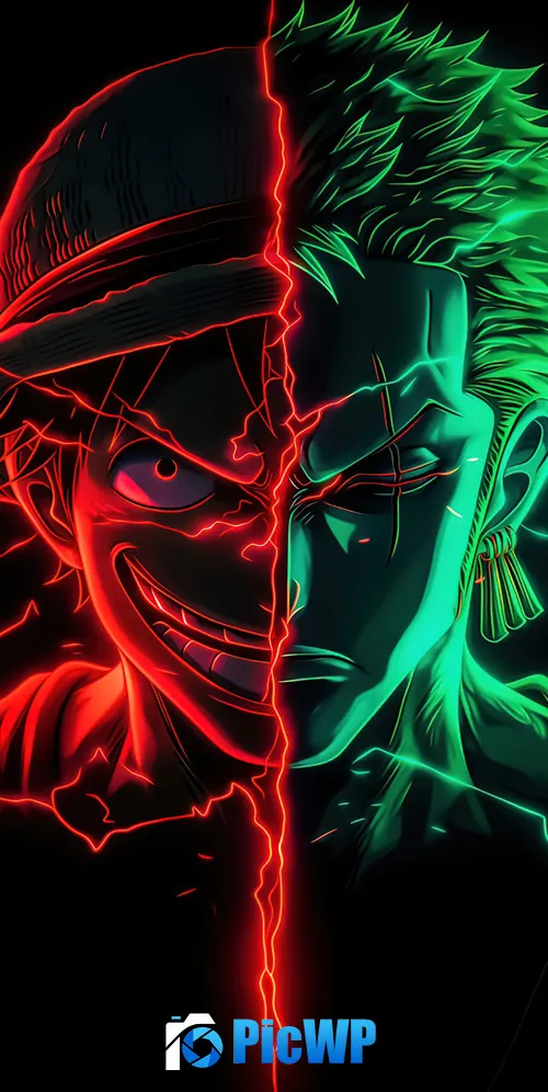 Monkey D. Luffy vs Roronoa Zoro AMOLED 3K Mobile Wallpaper