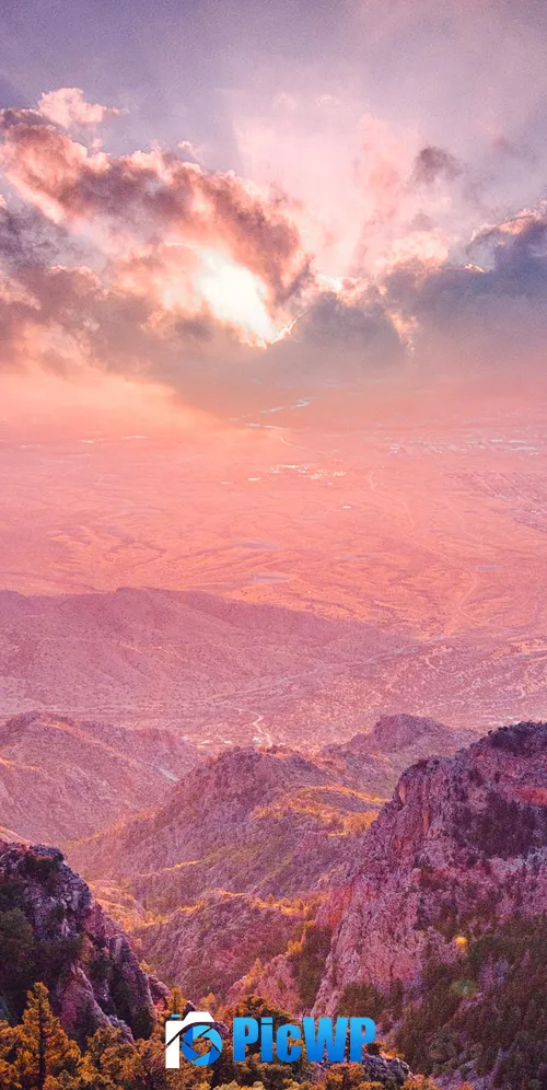Mountain Peaks Sunset 3K Mobile Wallpaper
