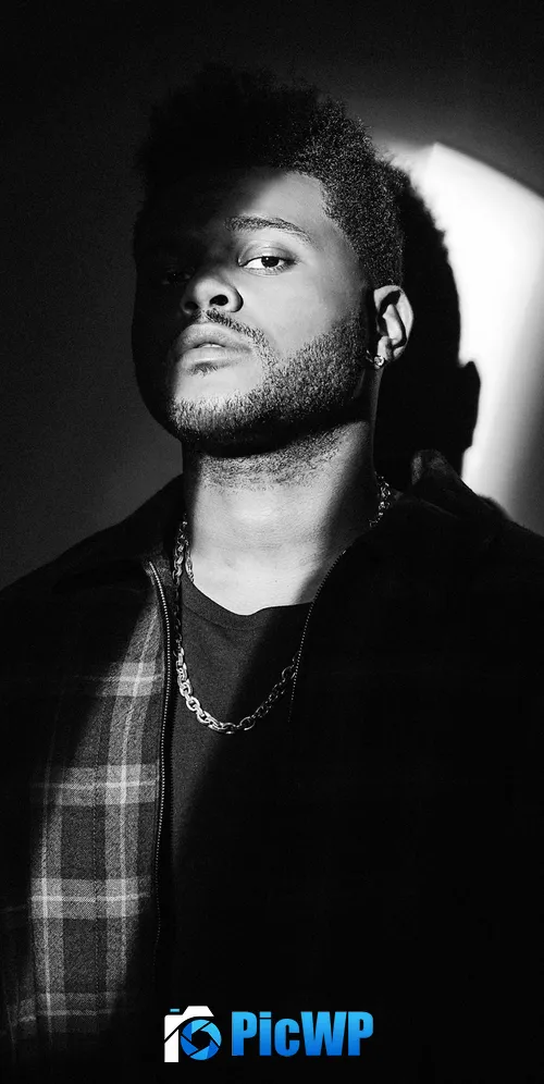 The Weeknd Monochrome 3K Mobile Wallpaper