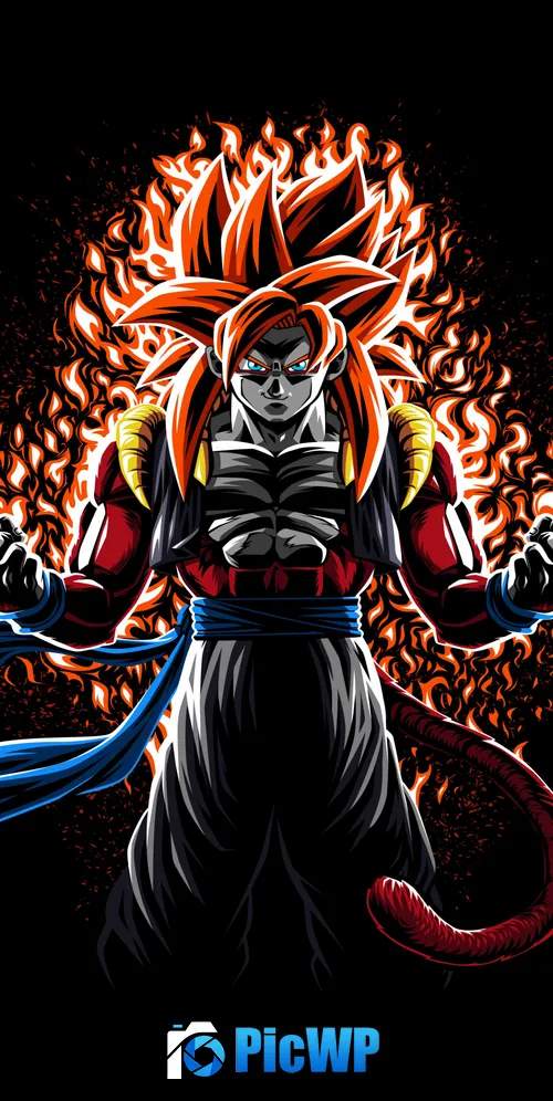 Goku Super Saiyan 4 Fusion 3K Mobile Wallpaper