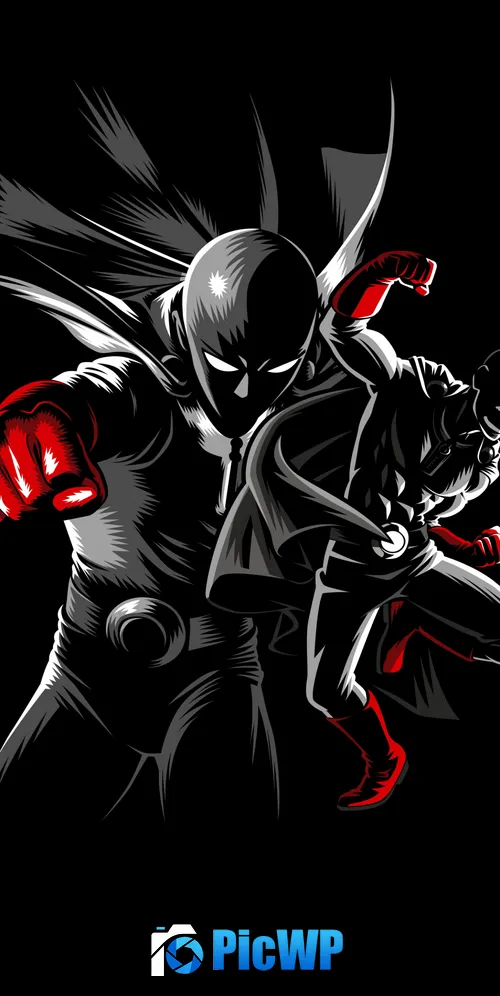 One Punch Man Saitama Artwork AMOLED 3K Mobile Wallpaper