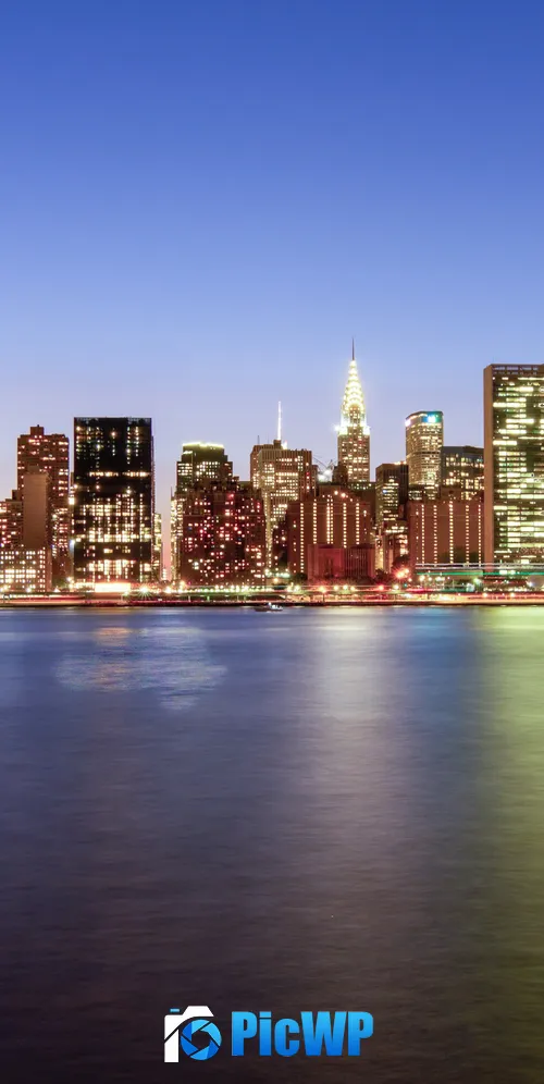 New York City Night illumination 3K Mobile Wallpaper