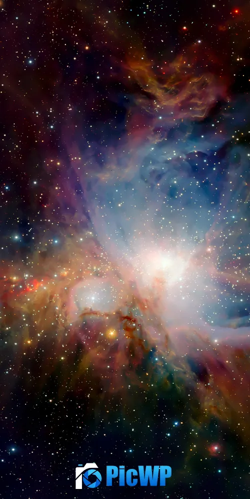 Orion Nebula Infrared vision 3K Mobile Wallpaper